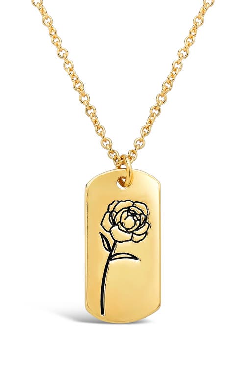 Sterling Forever Birth Flower Pendant Necklace In Gold/september