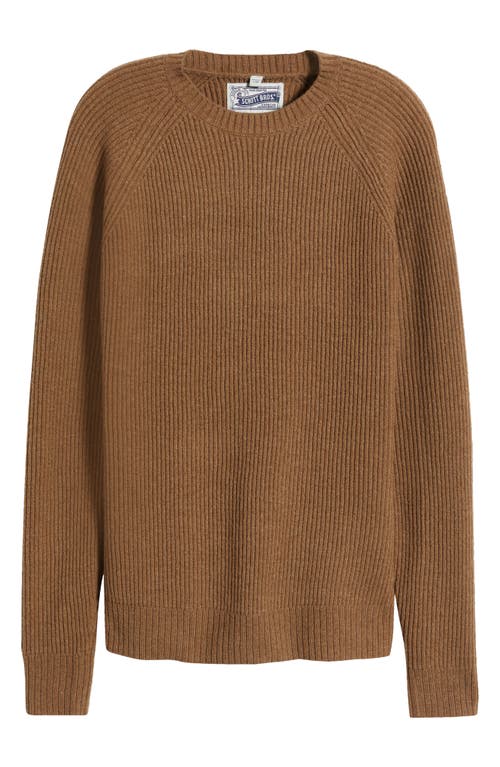 Shop Schott Nyc Ribbed Wool Blend Sweater In Camel