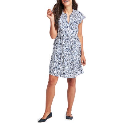 Vineyard Vines Deep Sea Floral Tiered Dress, Blue