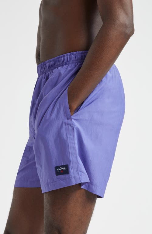 Noah Core Solid Nylon Swim Trunks In Marine