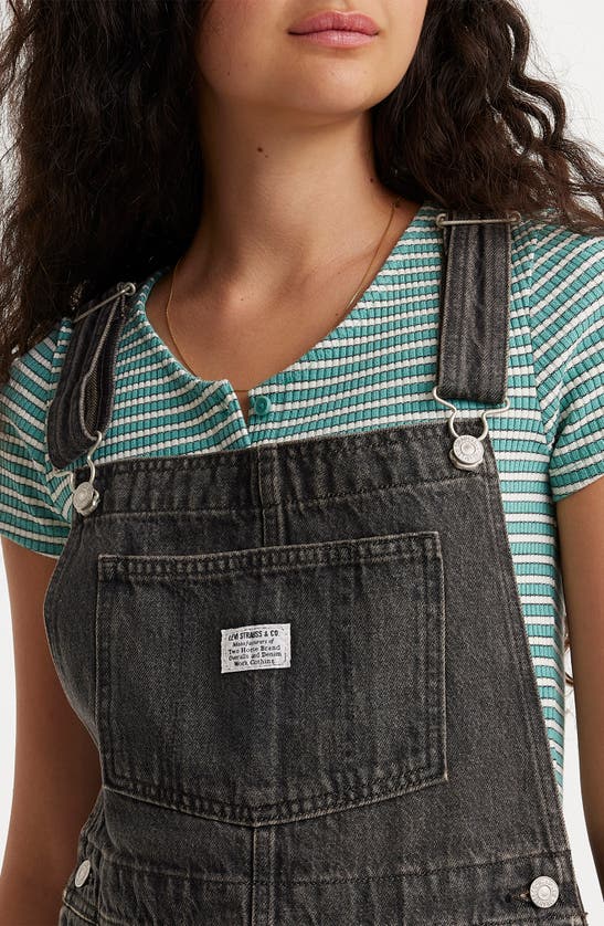 Shop Levi's Nonstretch Denim Shortalls In Loose Live Wire