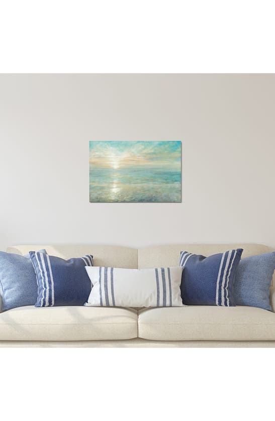 Icanvas Sunrise Canvas Artwork In Teal Sea