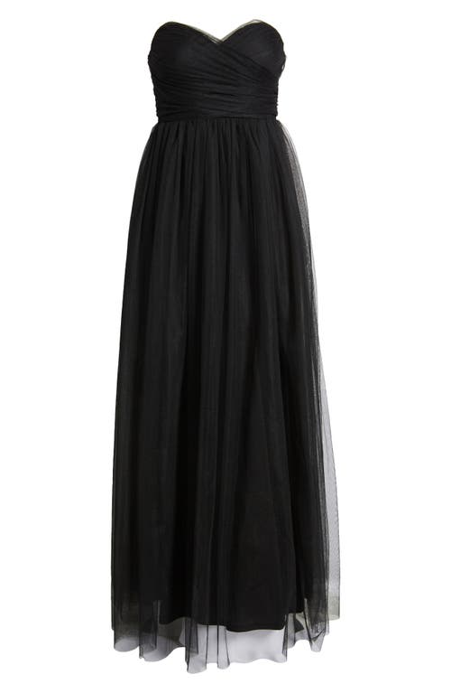 Chelsea28 Strapless Tulle Gown In Black