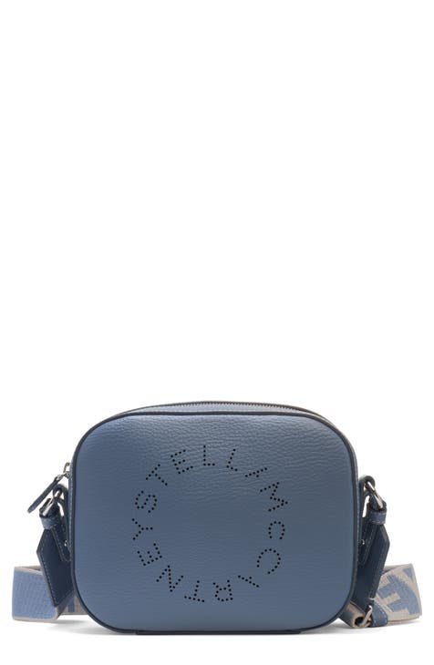 Perforated Logo Faux Leather Camera Bag