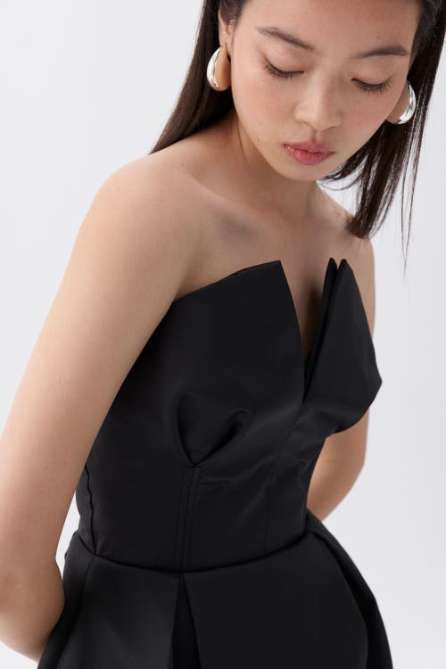 Shop Nocturne Strapless Mini Dress In Black