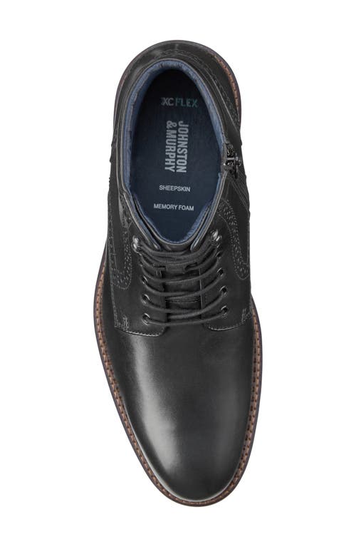 Shop Johnston & Murphy Xc Flex Connelly Lace-up Leather Boot In Black Full Grain