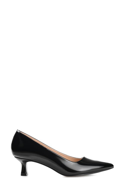 Shop Journee Collection Celica Pointed Toe Pump In Patent/black