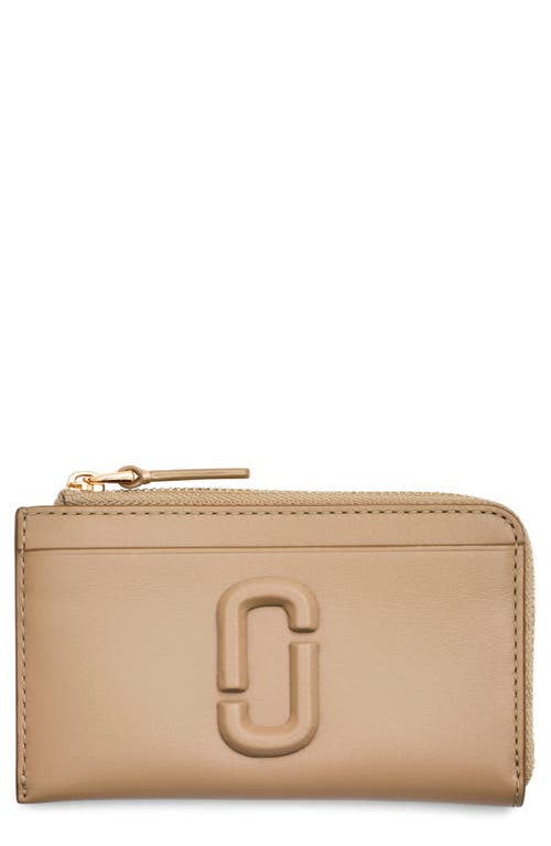 The Top Zip Multi Leather Card Holder in Camel