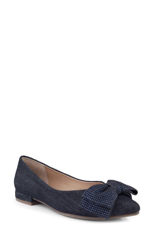 Shop Me Too Alize Bow Pointed Toe Flat In Demin