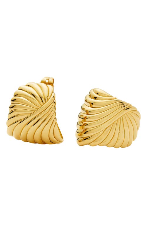 Shop Missoma Ripple Stud Earrings In Gold