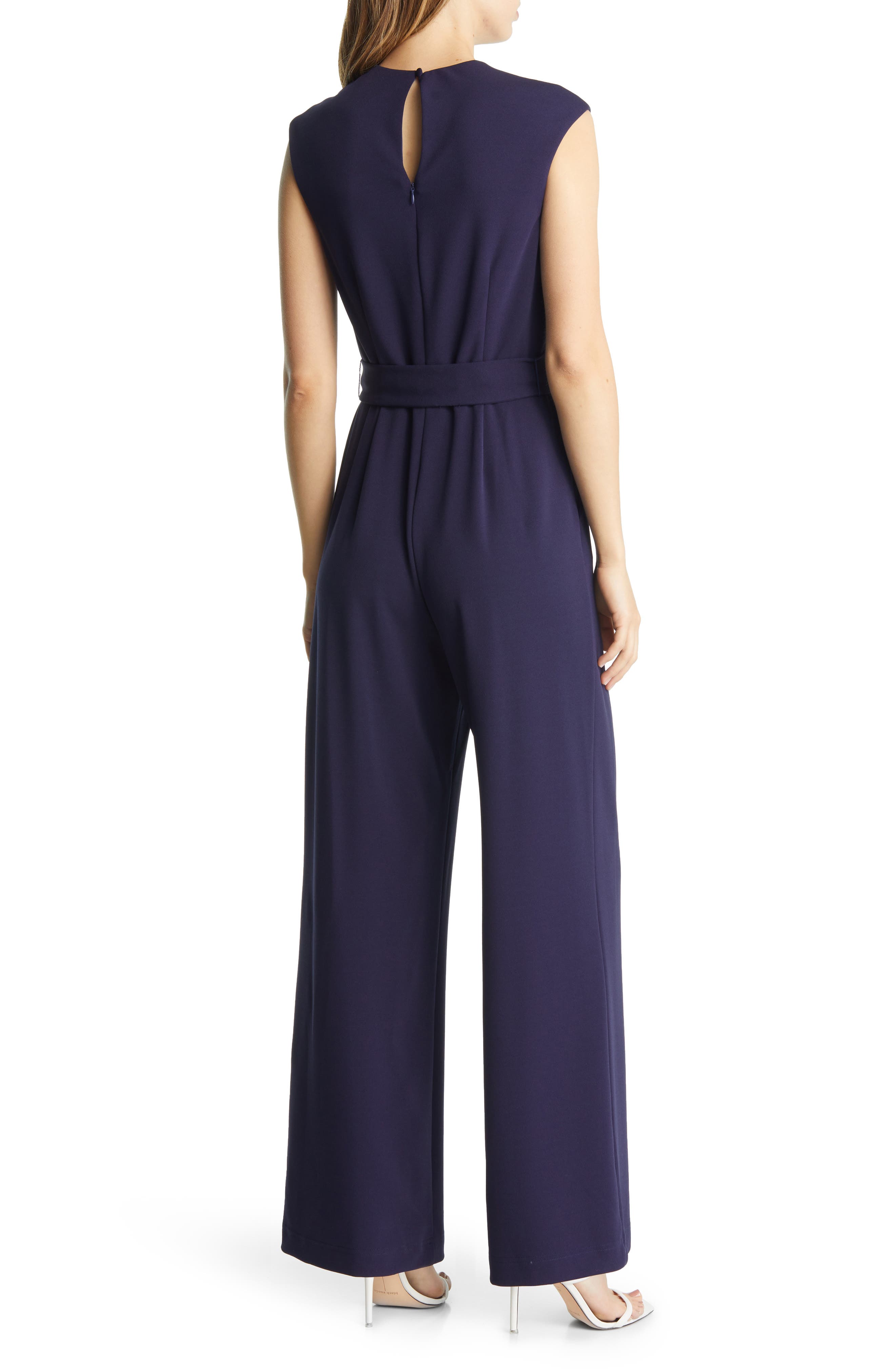 tahari jumpsuit with sleeves