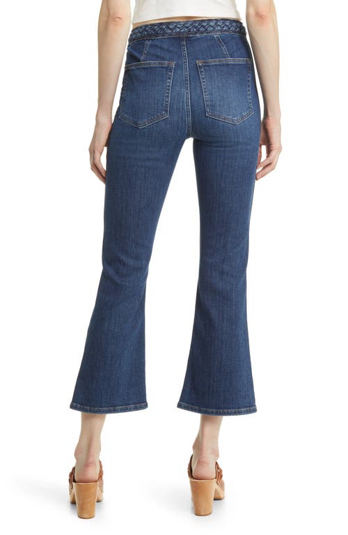 Shop Frame Braided High Waist Crop Mini Bootcut Jeans In Istanbul