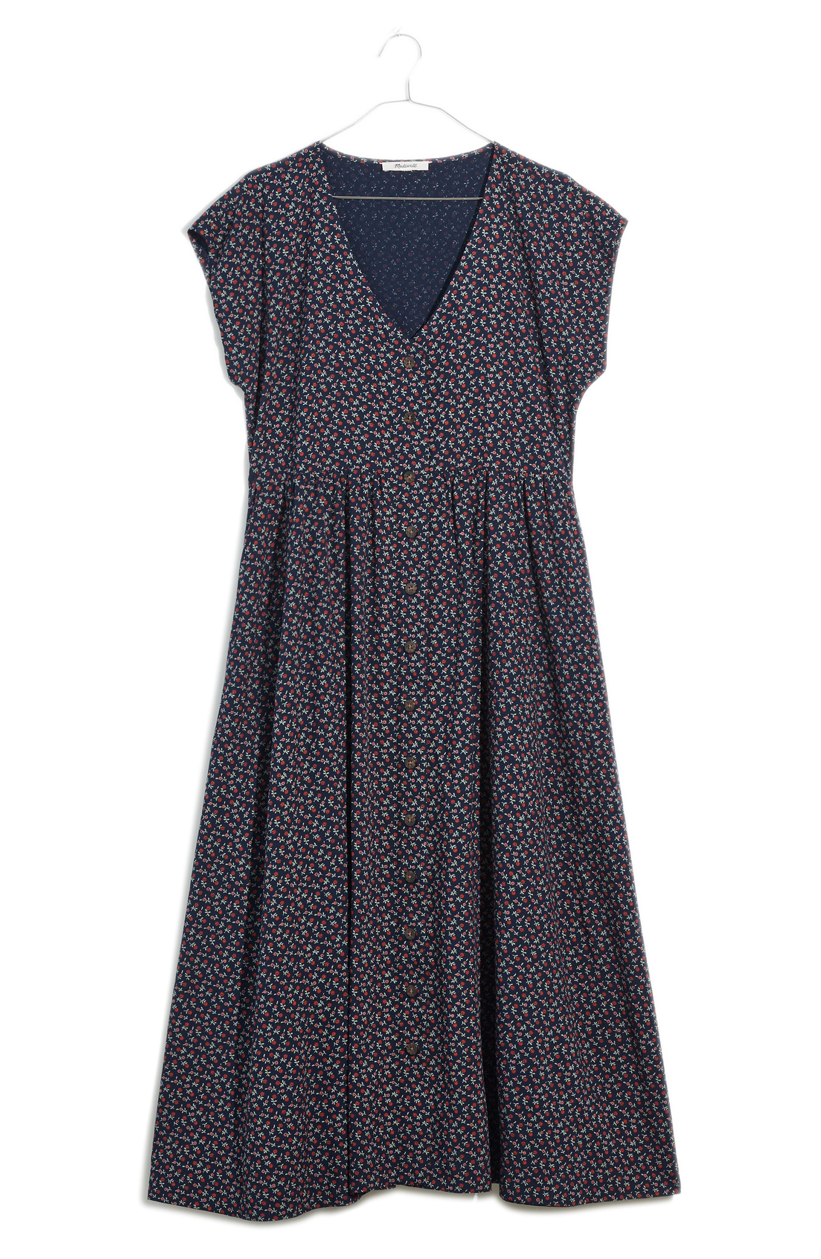 Madewell Challis Button Front Midi Dress Nordstrom