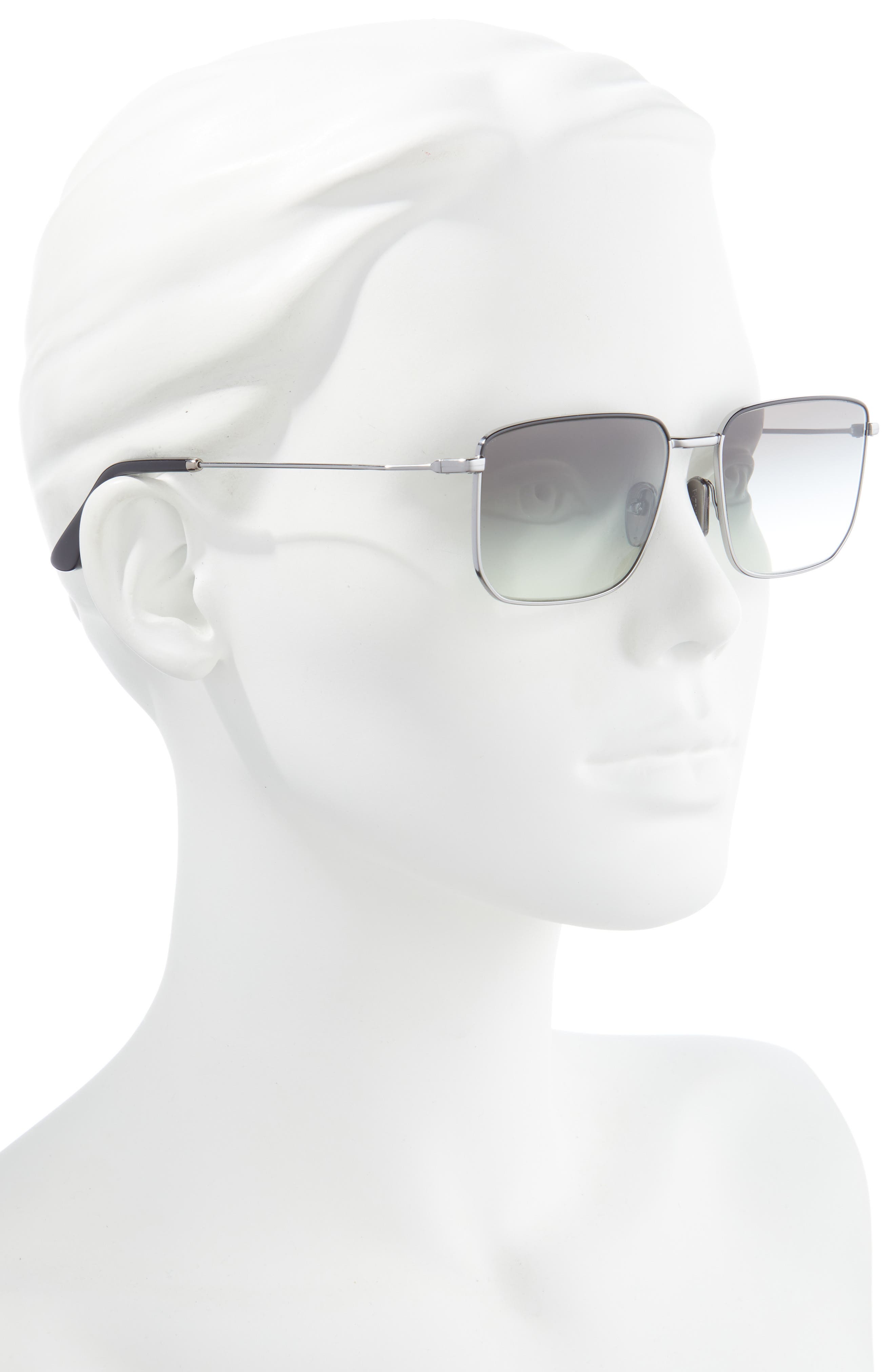 prada 56mm rectangle sunglasses