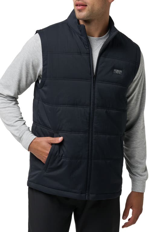 Travismathew Palisades Nylon Puffer Vest In Black