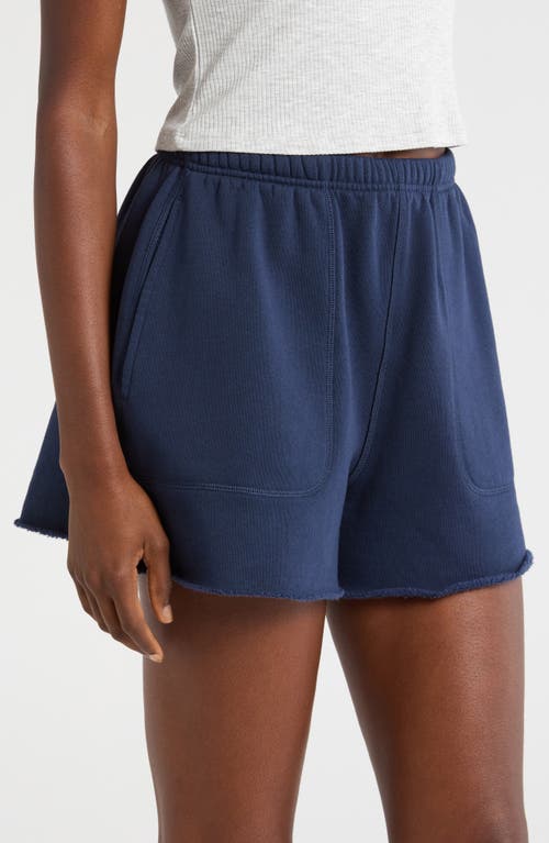 Shop Lunya Silksweats™ Reversible Lounge Shorts In Deep Blue