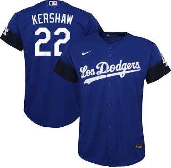 Youth Nike Clayton Kershaw Royal Los Angeles Dodgers City Connect Replica Player Jersey Size: Small