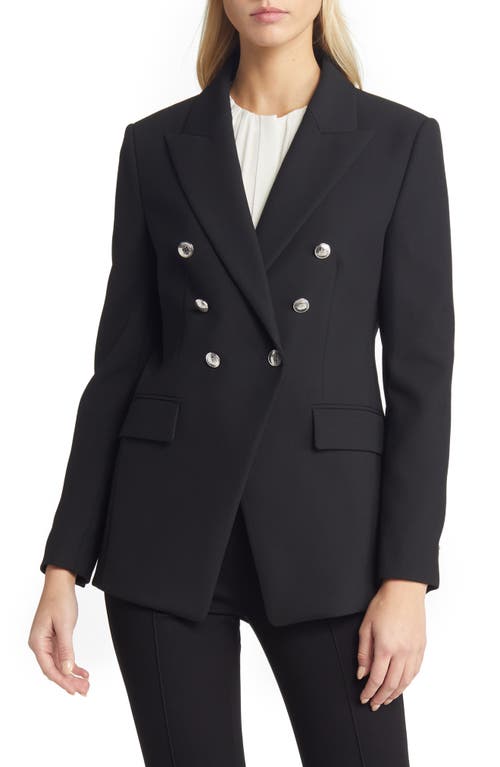 BOSS Jelary Double Breasted Blazer Black at Nordstrom,