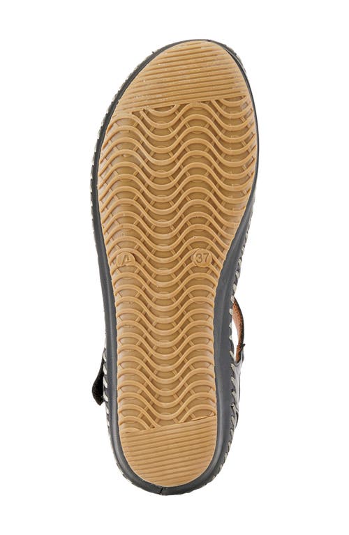 Spring Step Wallania Wedge Sandal In Black