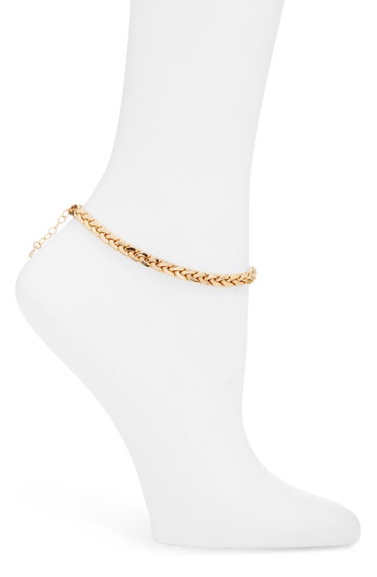 Shop Nordstrom Wheat Chain Anklet In Gold