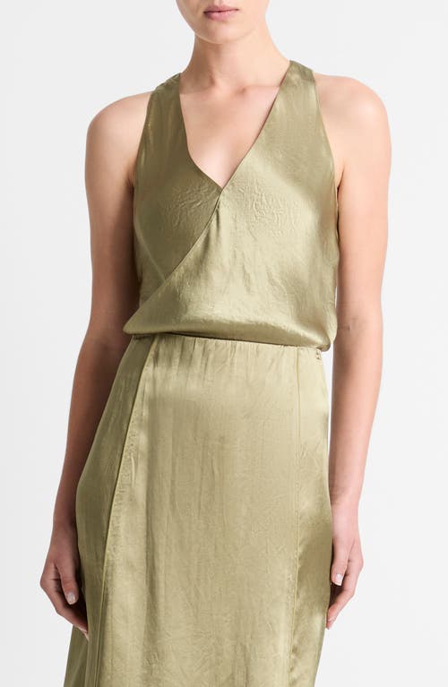 VINCE VINCE SATIN CROSSOVER TANK