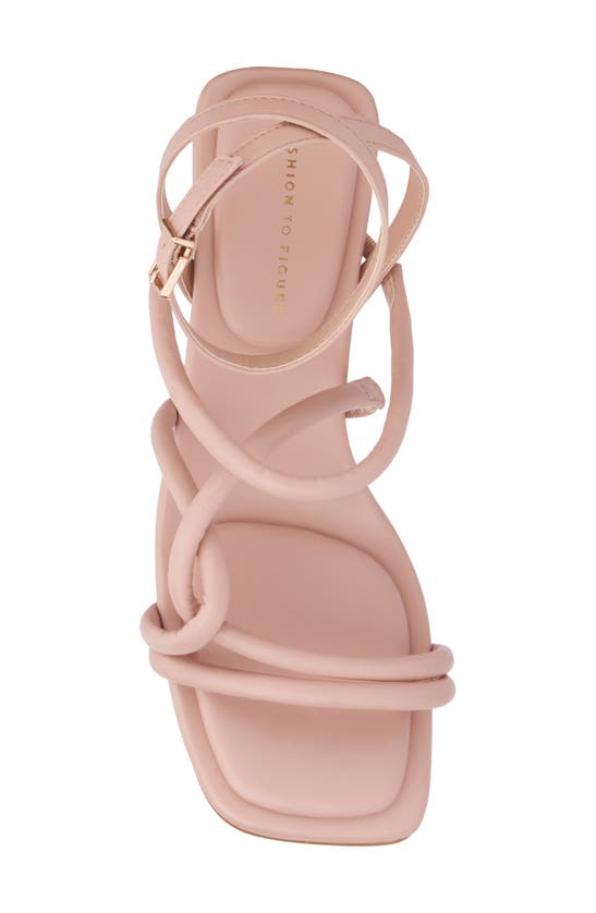 Fashion To Figure Ohara Strappy Block Heel Sandal In Light Pink