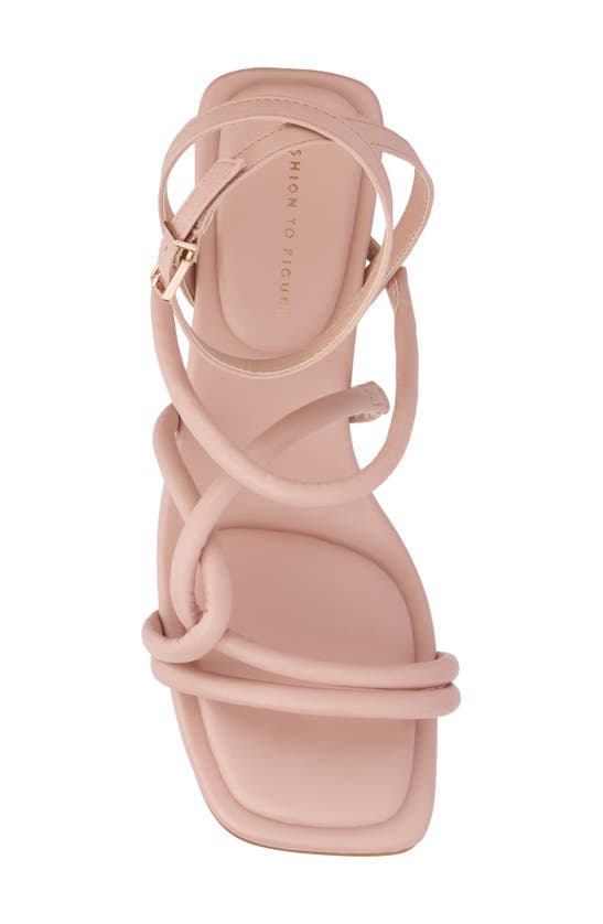 Shop Fashion To Figure Ohara Strappy Block Heel Sandal In Light Pink