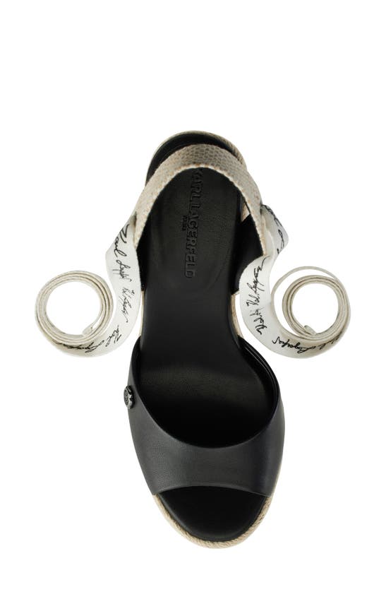 Shop Karl Lagerfeld Cecilia Ankle Tie Sandal In Black