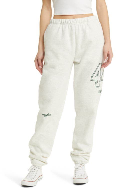 444 Cotton Blend Logo Sweatpants in Grey