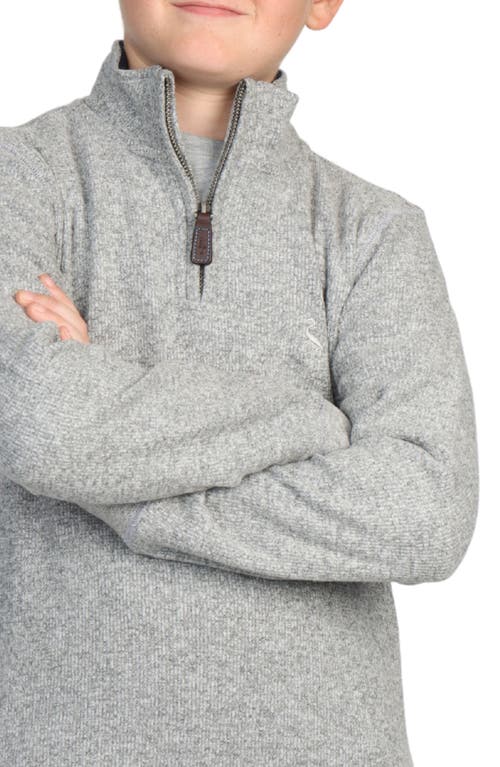 Tailorbyrd Kids' Cozy Quarter-zip Pullover In Grey Heather