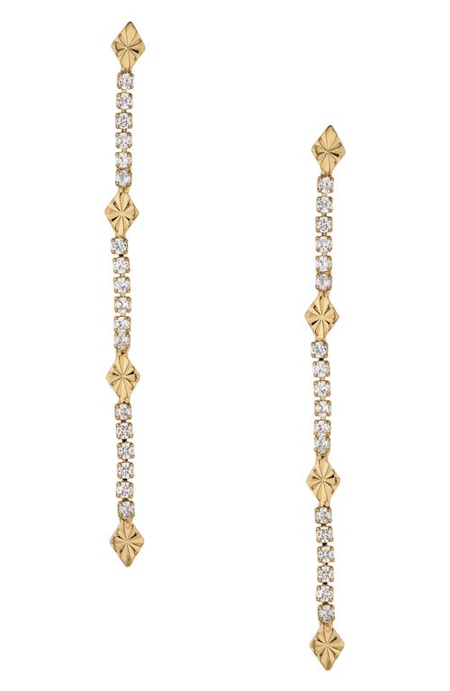 Ettika Crystal Linear Drop Earrings in Gold at Nordstrom