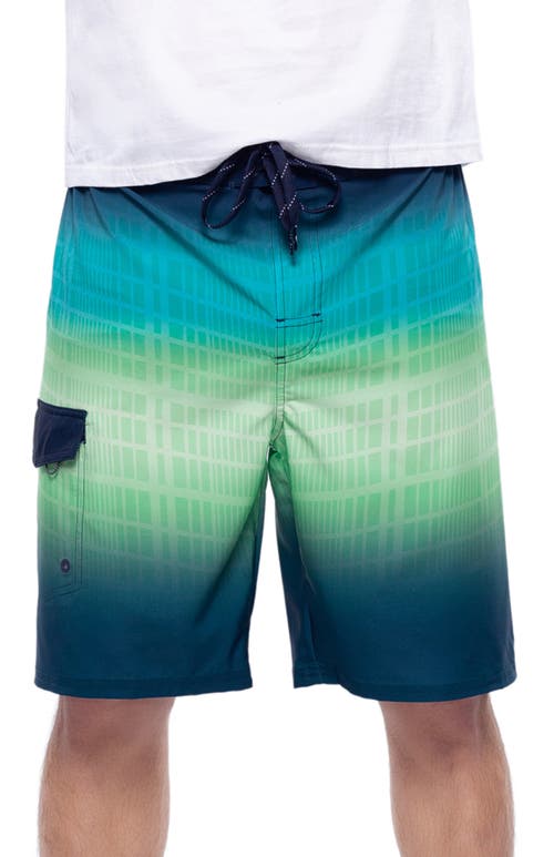 Rokka&rolla Quick-dry Swim Trunks With Elastic Waist In Green Vapor