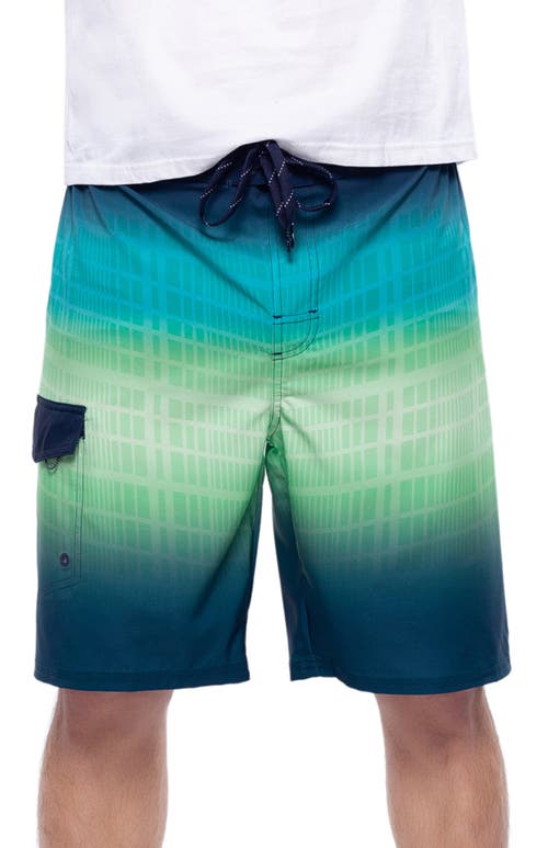 Shop Rokka&rolla Quick-dry Swim Trunks With Elastic Waist In Green Vapor