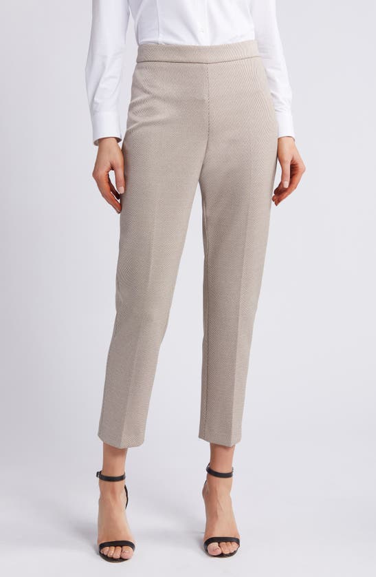 Shop Hugo Boss Boss Tilunara Slim Fit Pants In Goat Jersey Melange