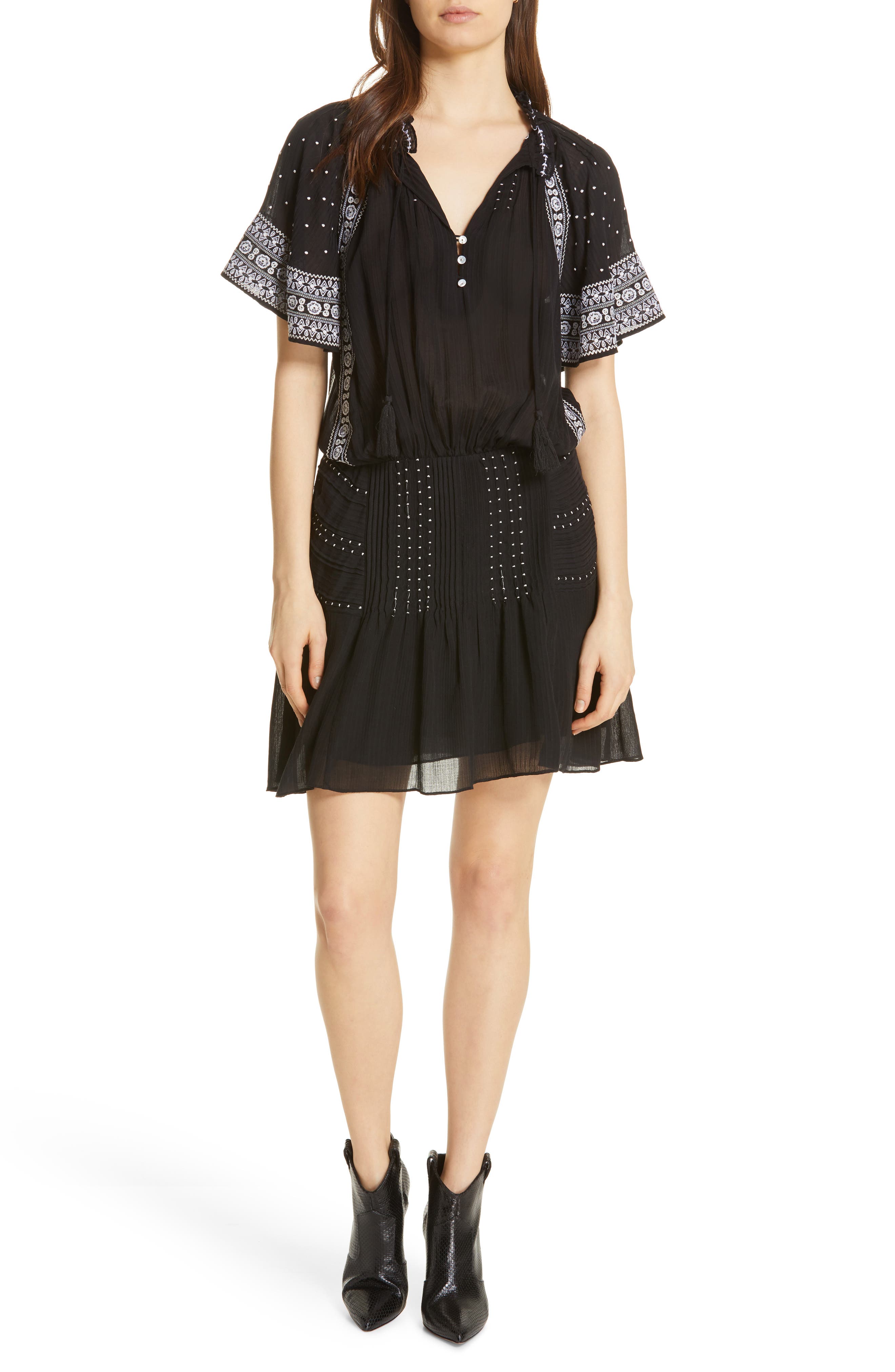 Veronica Beard Minos Embroidered Dress