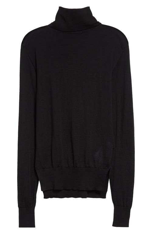 Shop Jil Sander Cashmere Blend Turtleneck Sweater In Black