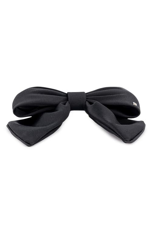 Shop Alexandre De Paris Bow Barrette In Black