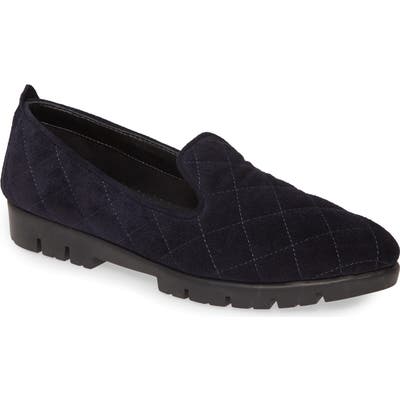 The Flexx Quilt Smoking Loafer- Blue