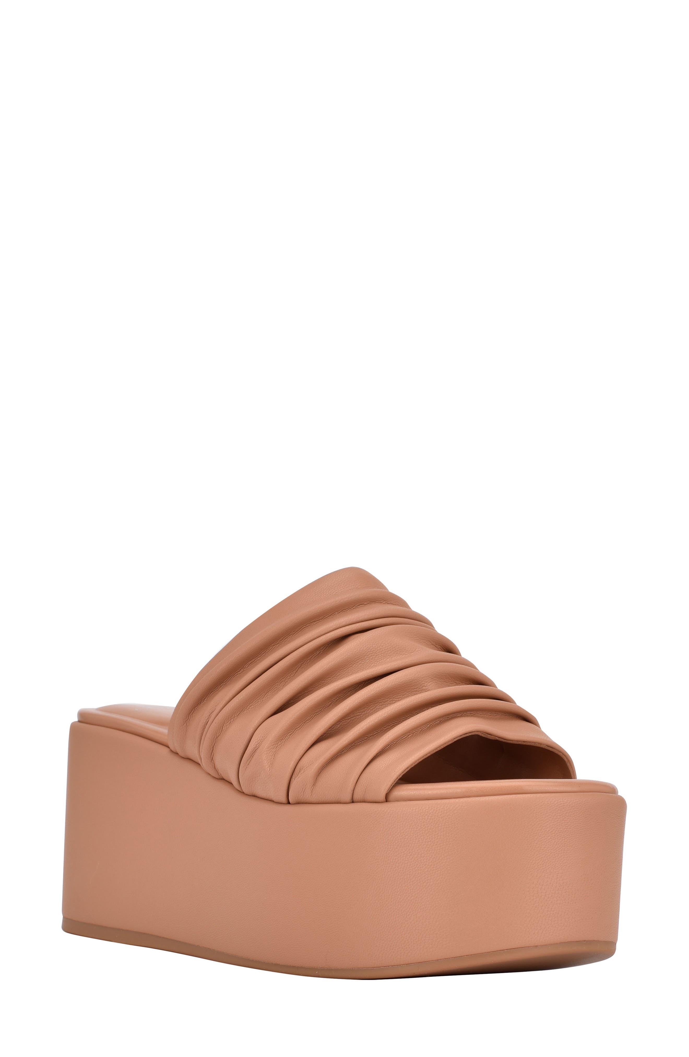 platform slip on sandals