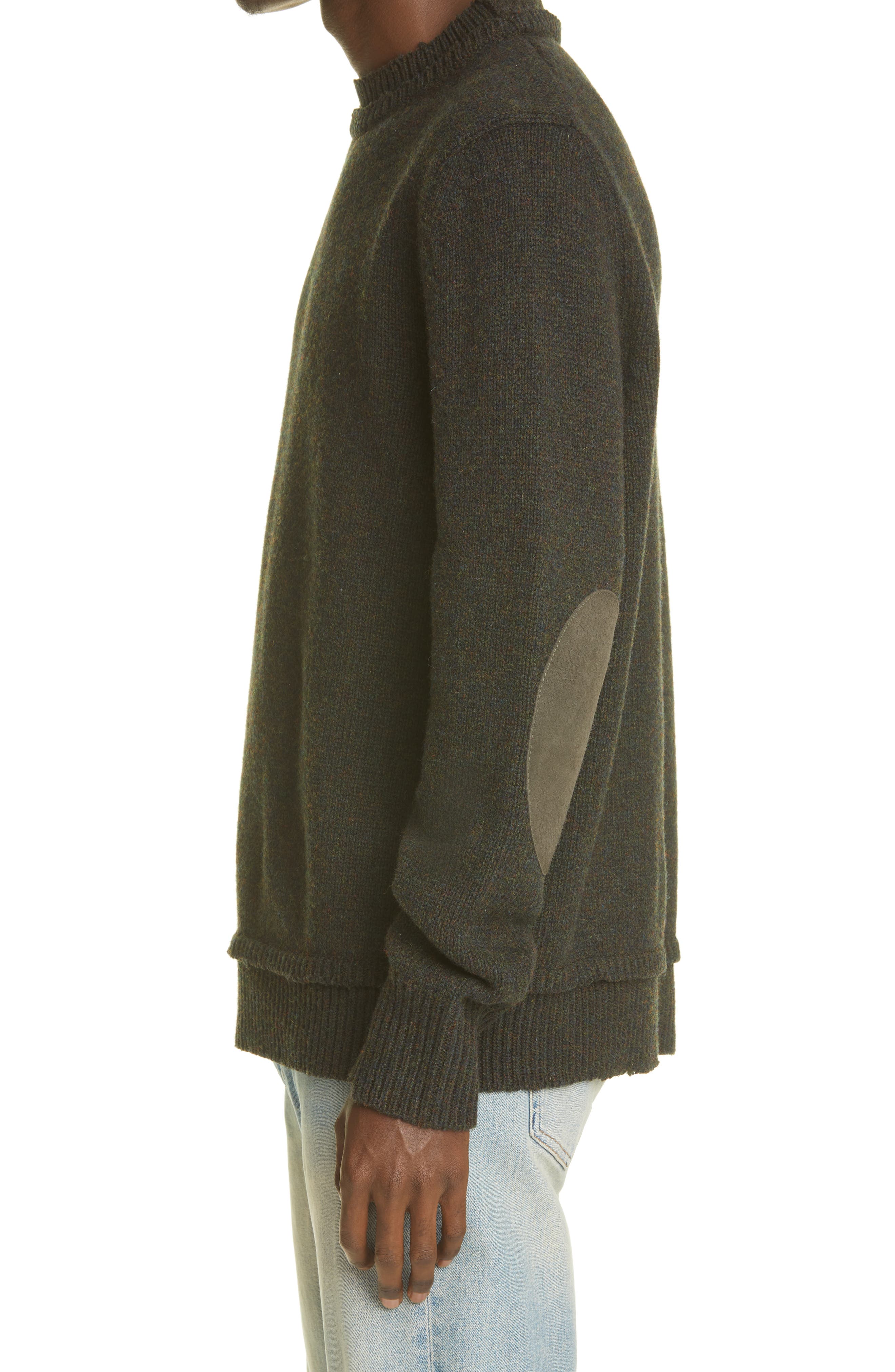 suede elbow patch sweater