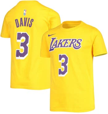 Nike / Youth 2021-22 City Edition Los Angeles Lakers Blue Logo T-Shirt
