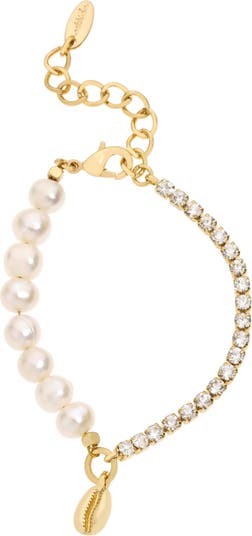 Ettika Genuine Pearl & Shell Bracelet | Nordstrom