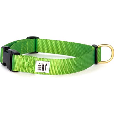 Dog + Bone Snap Collar, Green
