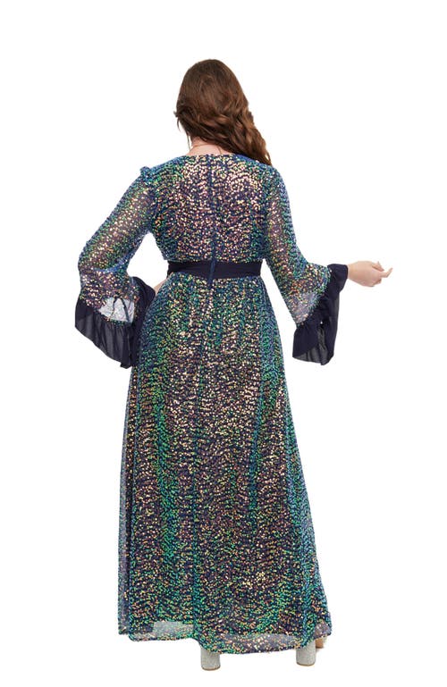 UNIQUE VINTAGE UNIQUE VINTAGE LONG SLEEVE EMPIRE WAIST MAXI DRESS