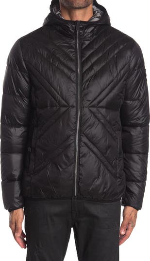 Karl Lagerfeld Paris x Quilted Full Zip Hooded Jacket | Nordstromrack