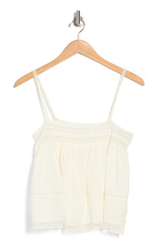 Shop The Great . The Heirloom Cotton Camisole In Cream