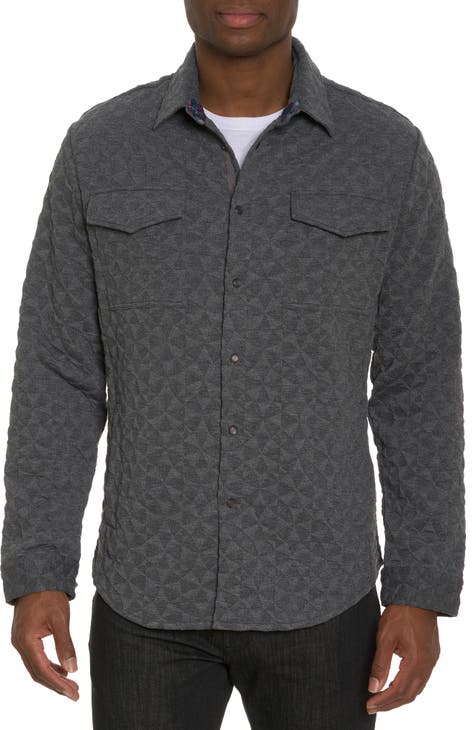 Brent Textured Knit Button-Up Shirt