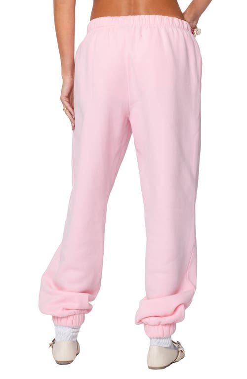 Shop Edikted Clark Oversize Sweatpants In Light-pink