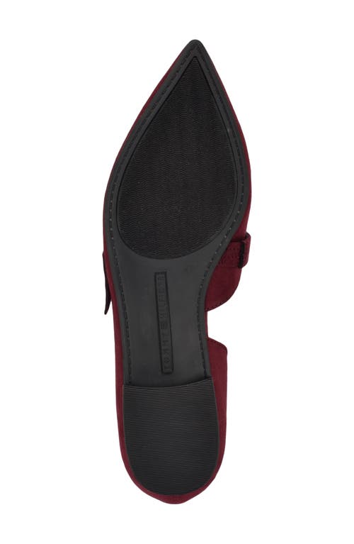 Shop Tommy Hilfiger Venny Pointed Toe Flat In Deep Rouge