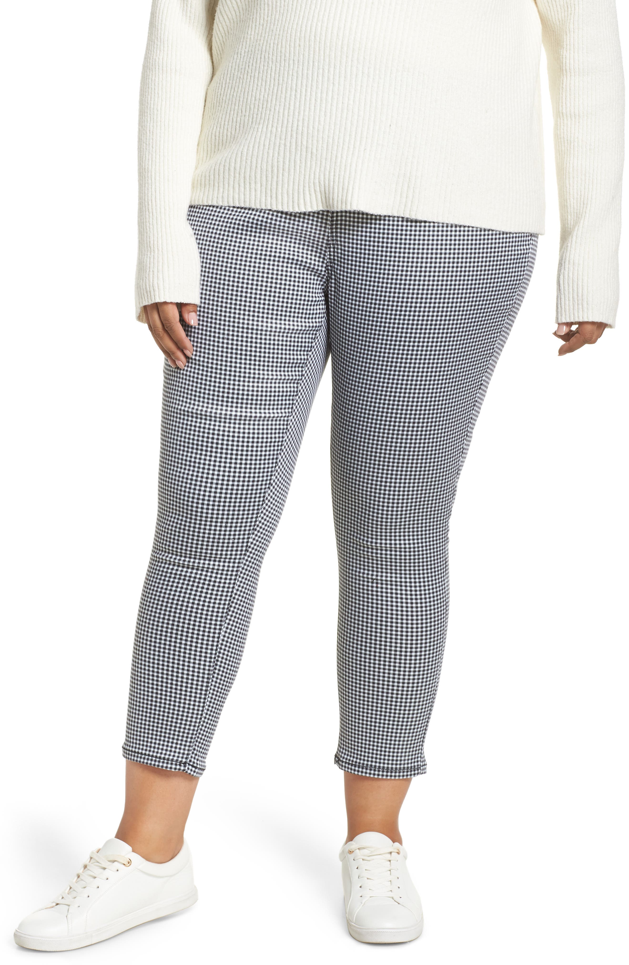 Tinsel Gingham Skinny Pants (Plus Size) Nordstrom